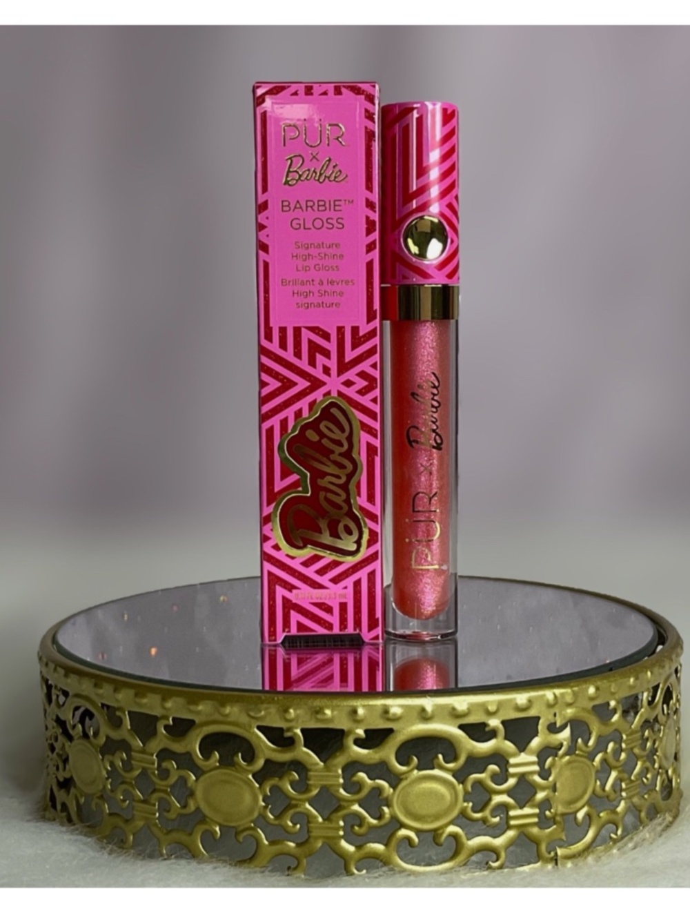 Pur X Barbie BOSS GLOSS Signature High-Shine Lip Gloss ~ BNIB PINK